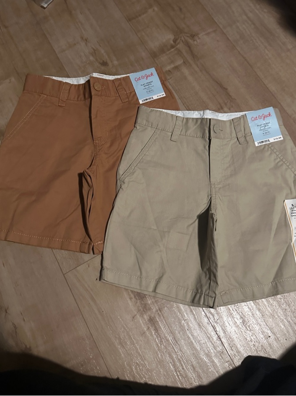 Cat & Jack Boys' 2-Pack Cotton Shorts in Brown and Tan
